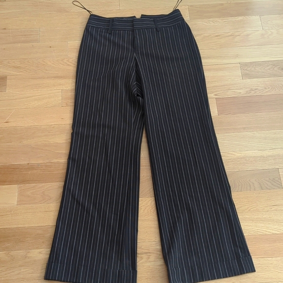 Pink Pinstripes on Black Pants - Picture 1 of 4
